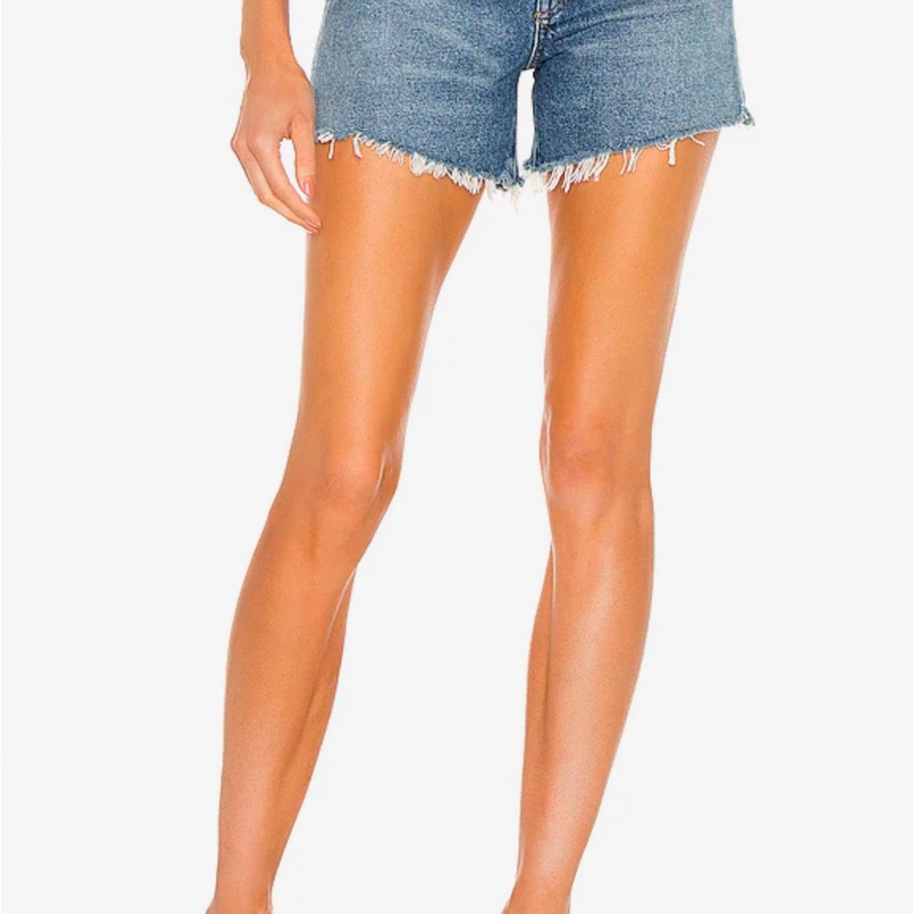 Agolde Blue Jean Cutoff Shorts